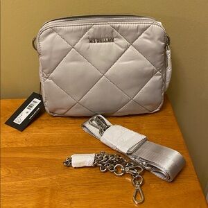 NWT MZ Wallace Madison Quilted Crossbody in Frost